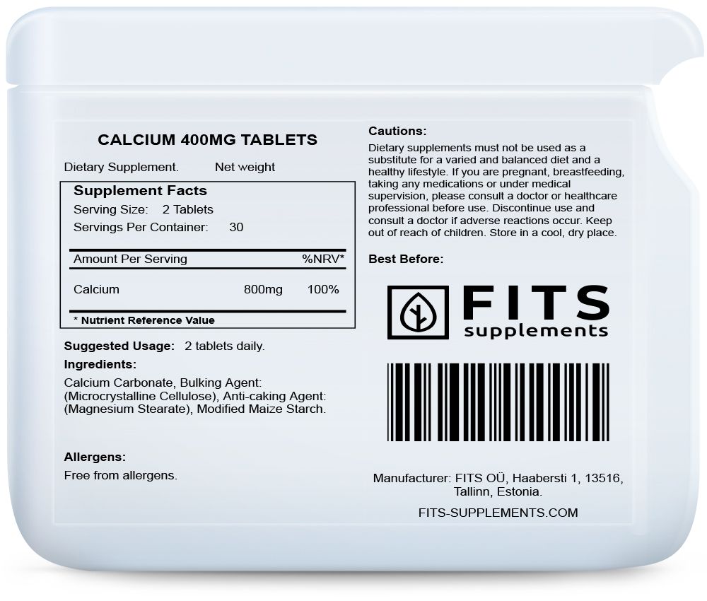FITS Calcium 400mg 60 tablets