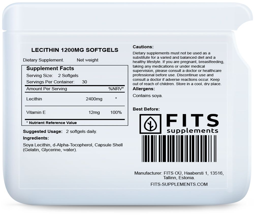 Lecytyna 1200mg 60 miękkich kapsułek