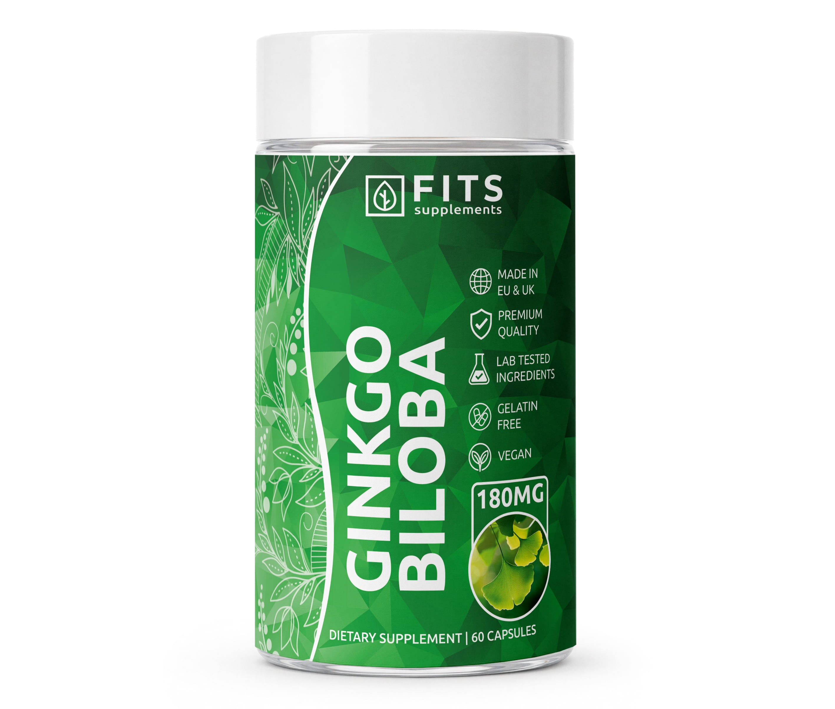 Ginkgo biloba 180 mg, 60 kapsułek