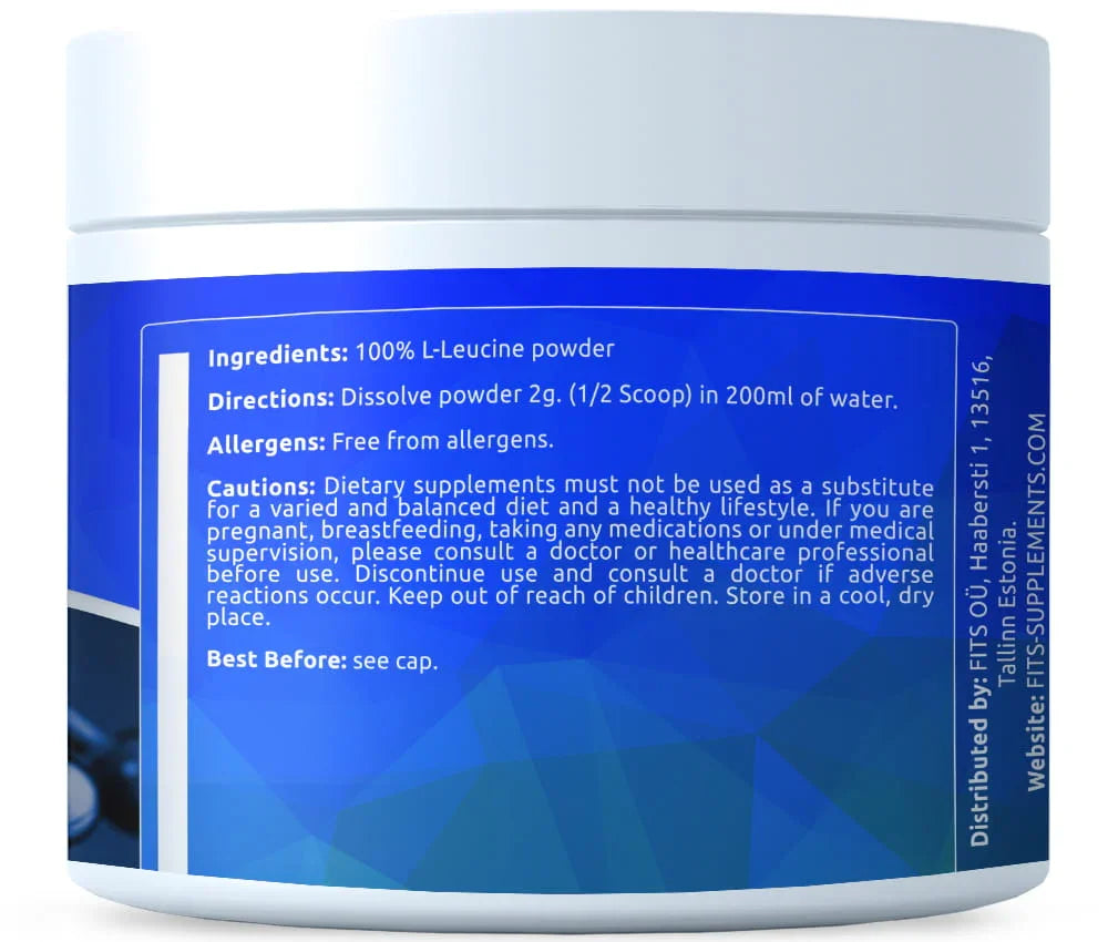 L-Leucine powder 200g - FITS Dietary Supplements