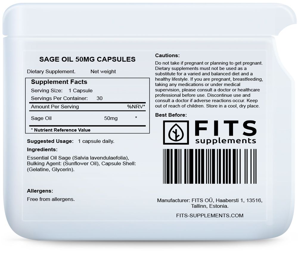 Olejek z szałwii 50mg 30 kapsułek