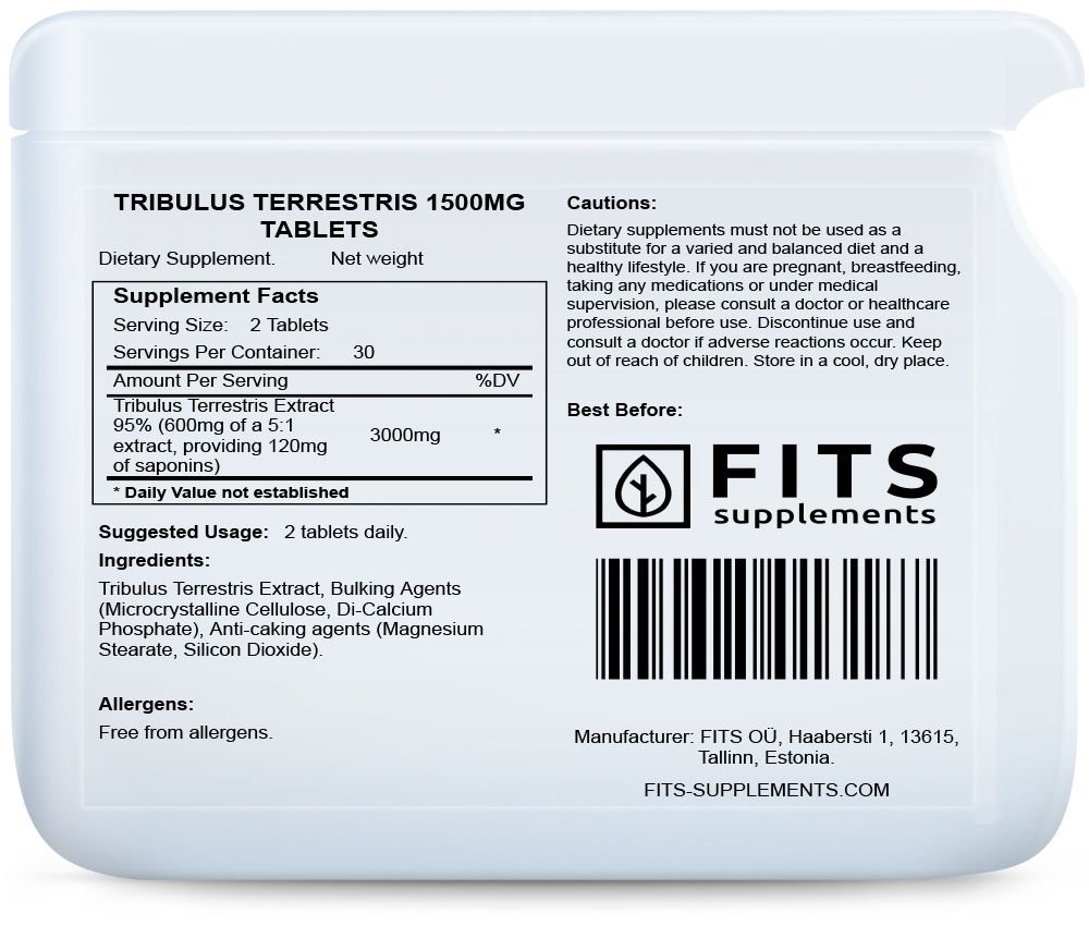 Tribulus Terrestris 1500mg 60 tabletek
