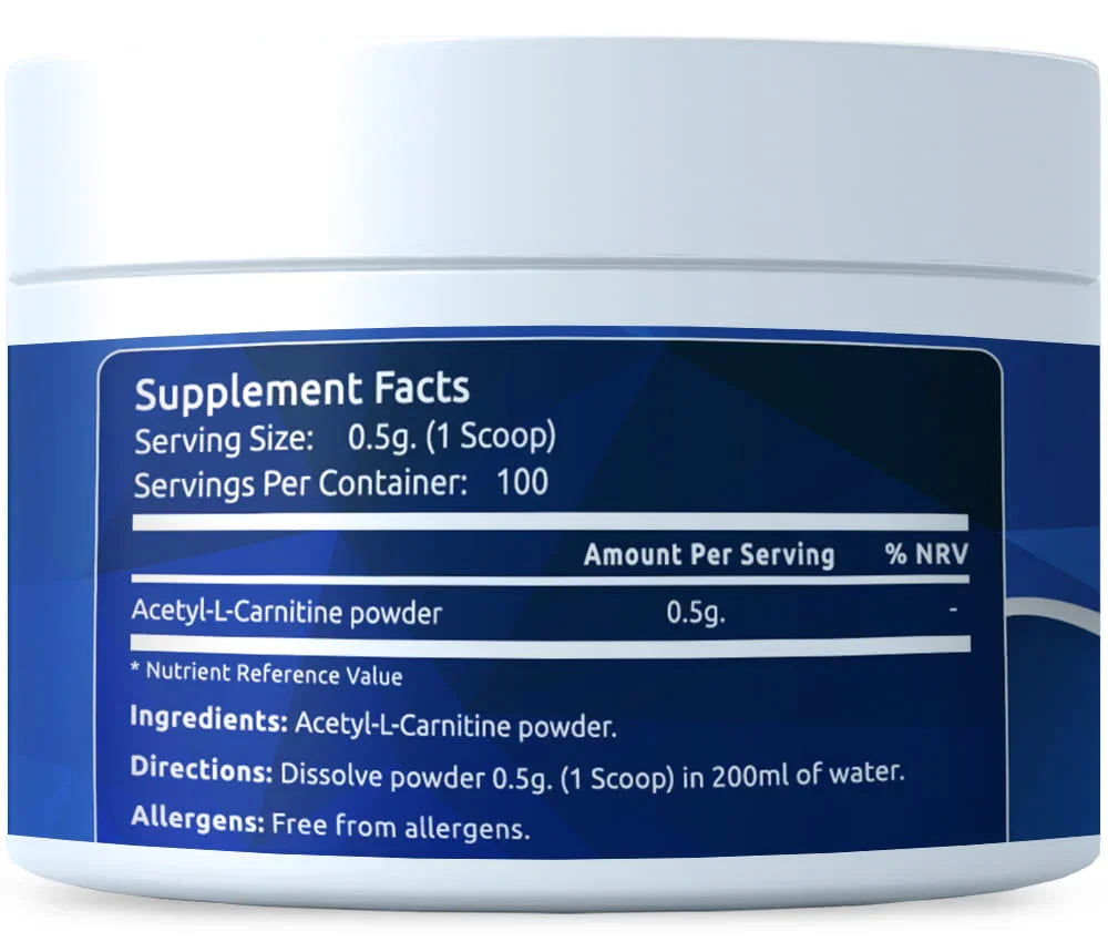 Acetyl-L-Carnitine powder 50g - FITS Dietary Supplements
