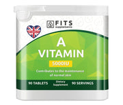 Vitamin A 5000IU 90 tablets - FITS Dietary Supplements