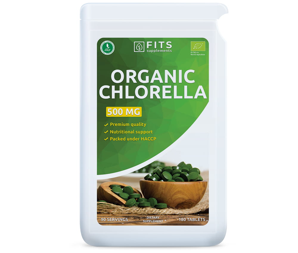 FITS Organiczna Chlorella 500mg 180 tabletek - 1