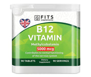 Vitamin B12 Strong 5000mcg 90 tablets - FITS Dietary Supplements