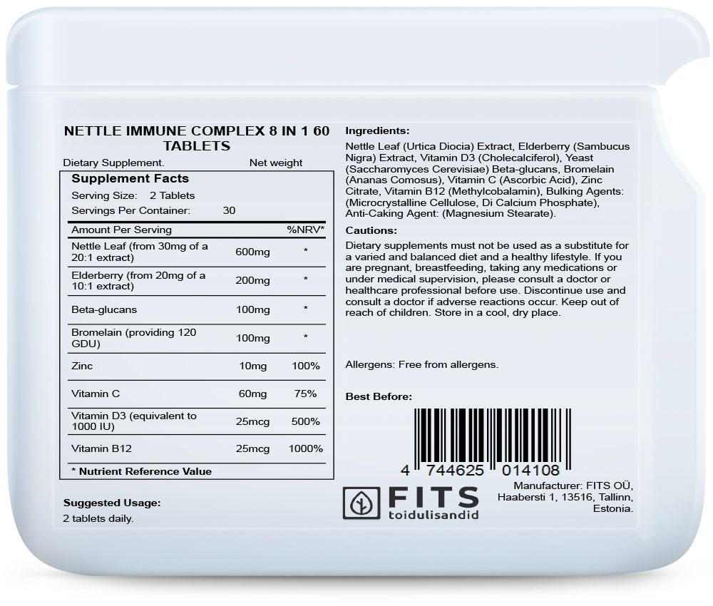 FITS Nettle Immune Complex 8 in 1 60 tablets