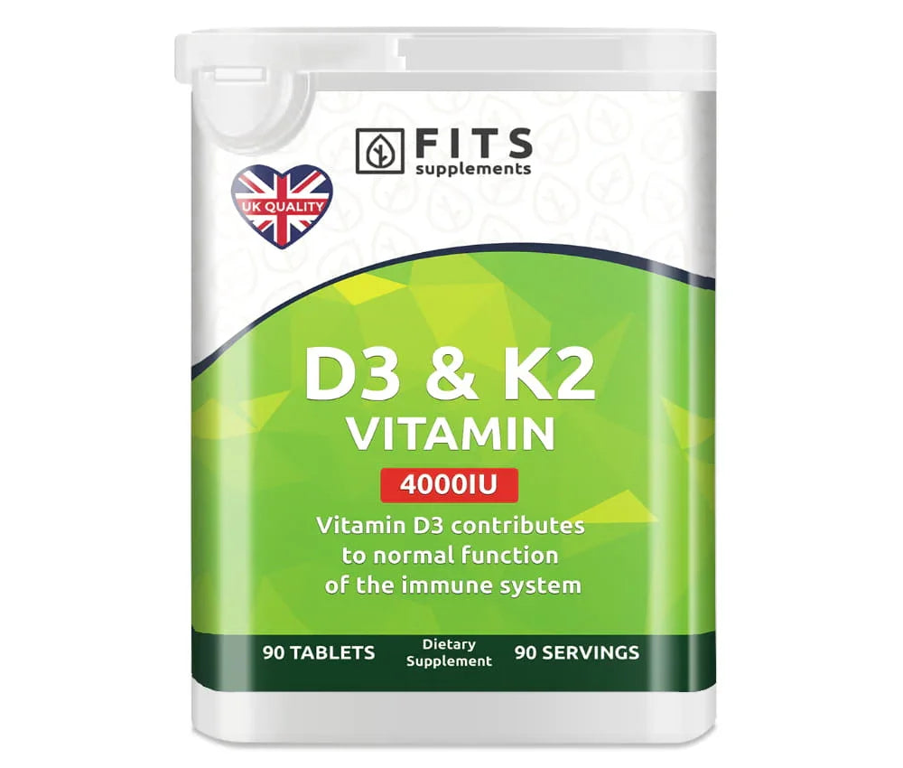 Vitamin D3 4000IU with Vitamin K2 90 tablets - FITS Dietary Supplements
