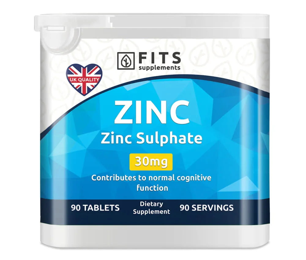 Zinc 30mg 90 tablets - FITS Dietary Supplements