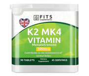 Vitamin K2 MK4 100 mcg 90 tablets - FITS Dietary Supplements