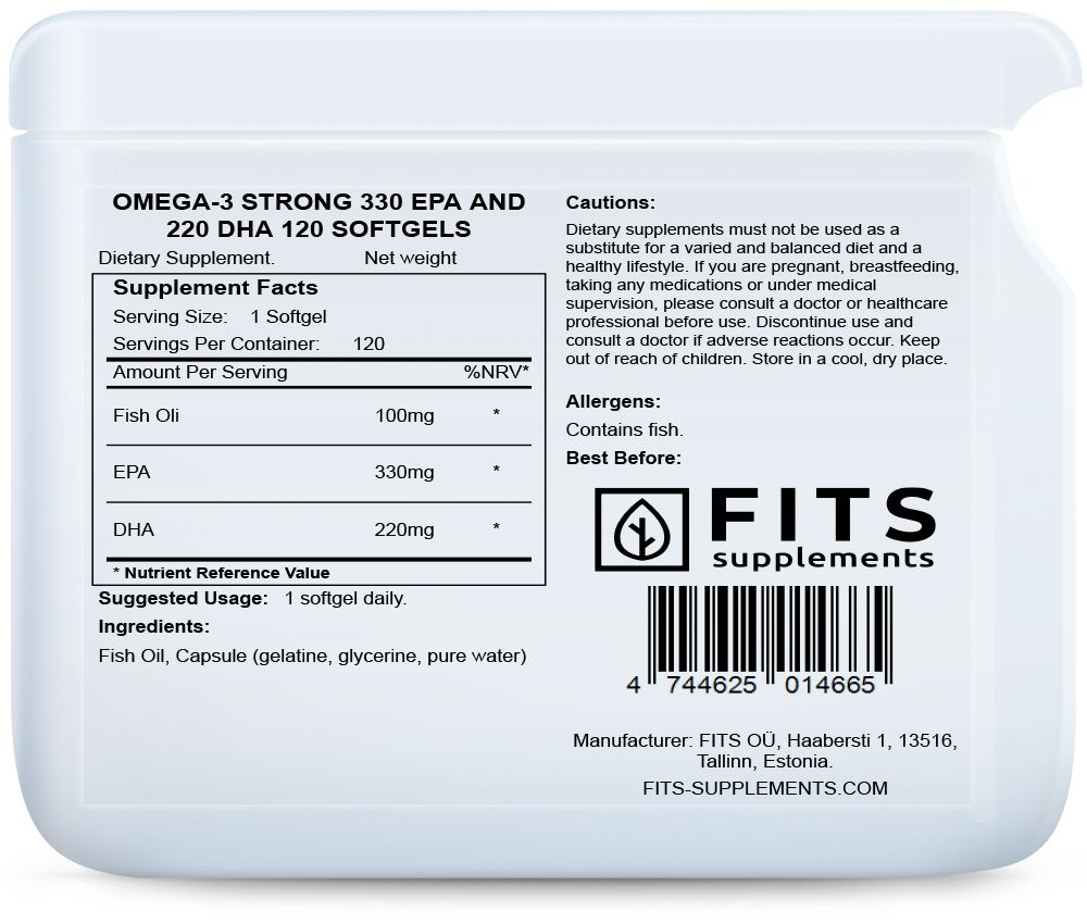 Omega-3 Strong 330 EPA i 220 DHA 120 miękkich kapsułek