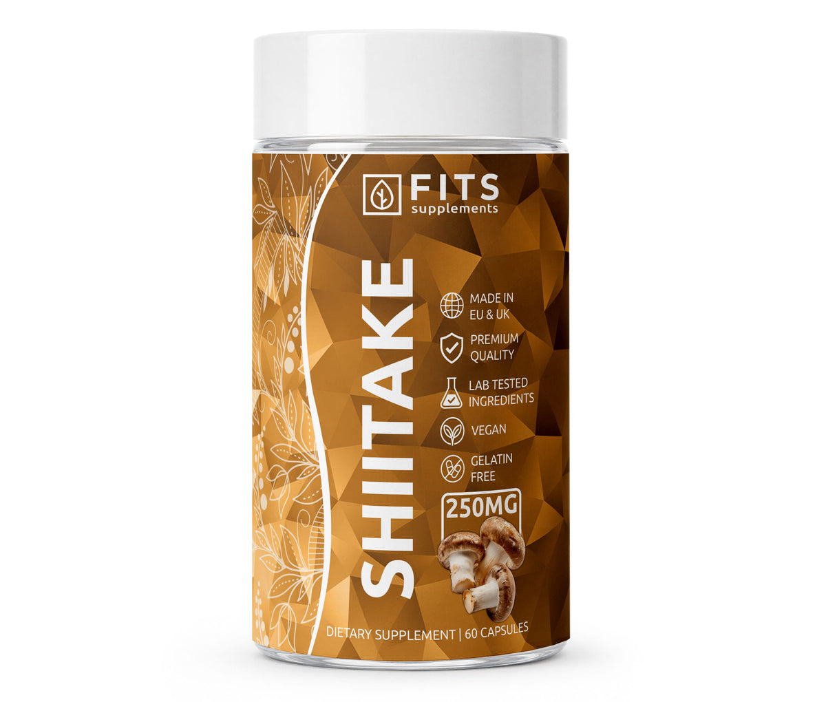 Organic Shiitake 250mg 60 capsules