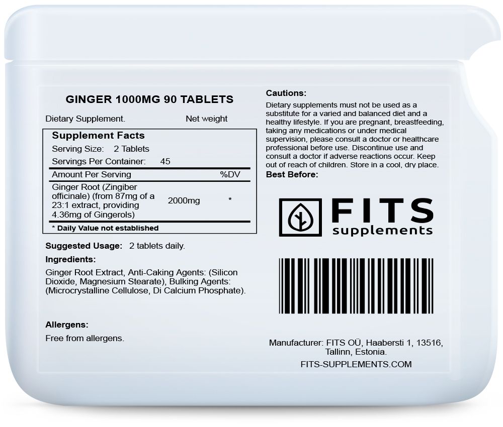 Imbir 1000mg 90 tabletek