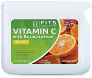 Vitamin C 500mg Orange with Betacarotene chewable 60 tablets - FITS Dietary Supplements