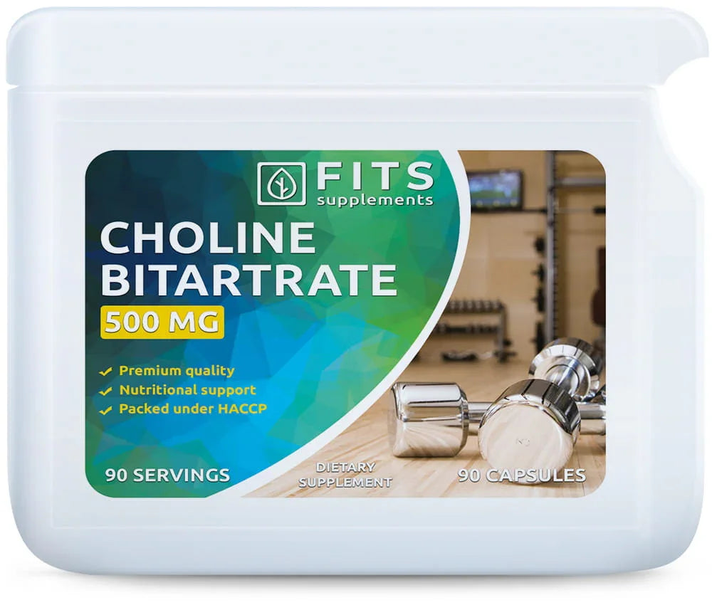 Choline Bitartrate 500mg 90 capsules - FITS Dietary Supplements
