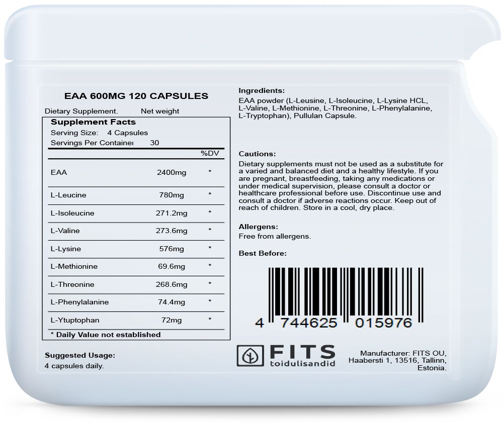 EAA 600mg 120 kapsułek