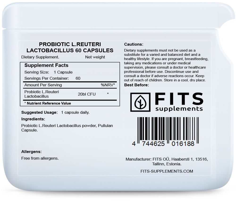 Probiotyk L. Reuteri Lactobacillus 60 kapsułek