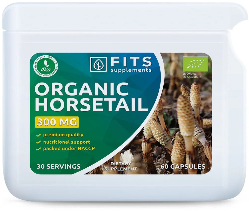 Organic Horsetail 300mg 60 capsules - FITS Dietary Supplements