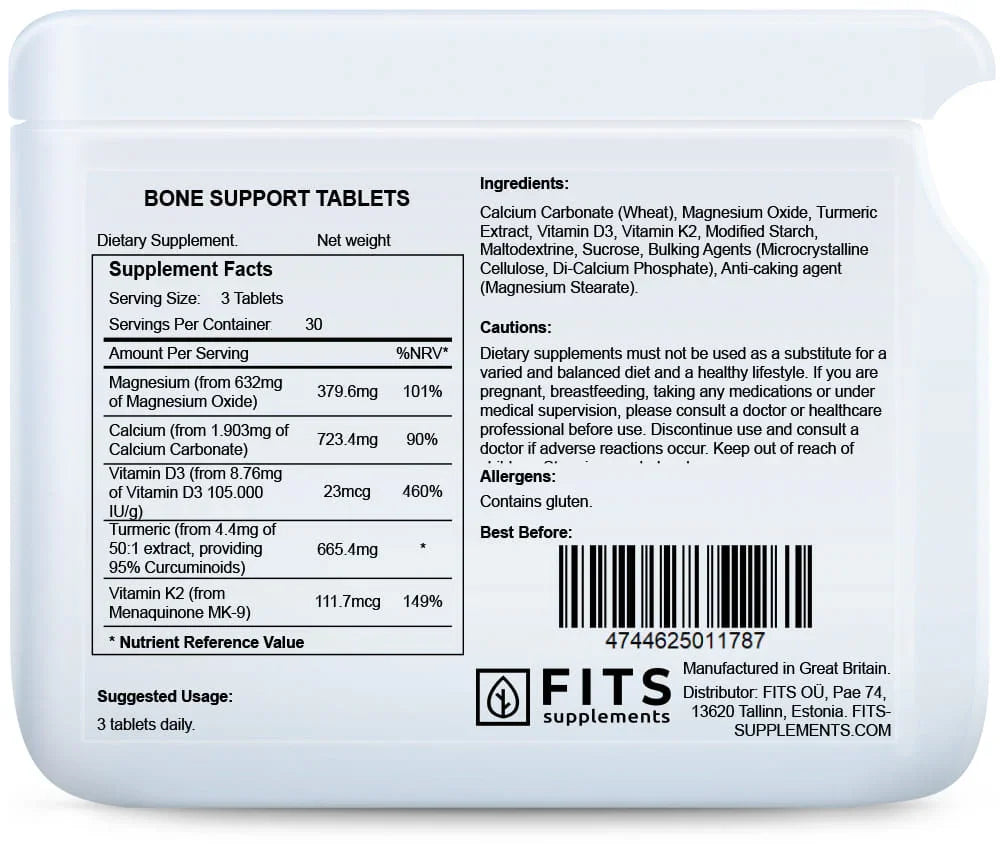 Bone Support 90 tablets - FITS Dietary Supplements