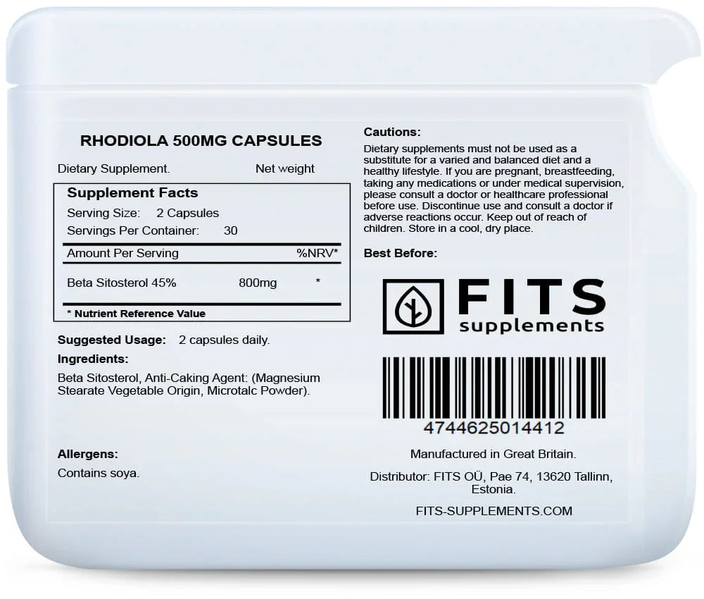 Phytosterols 400mg 60 capsules - FITS Dietary Supplements