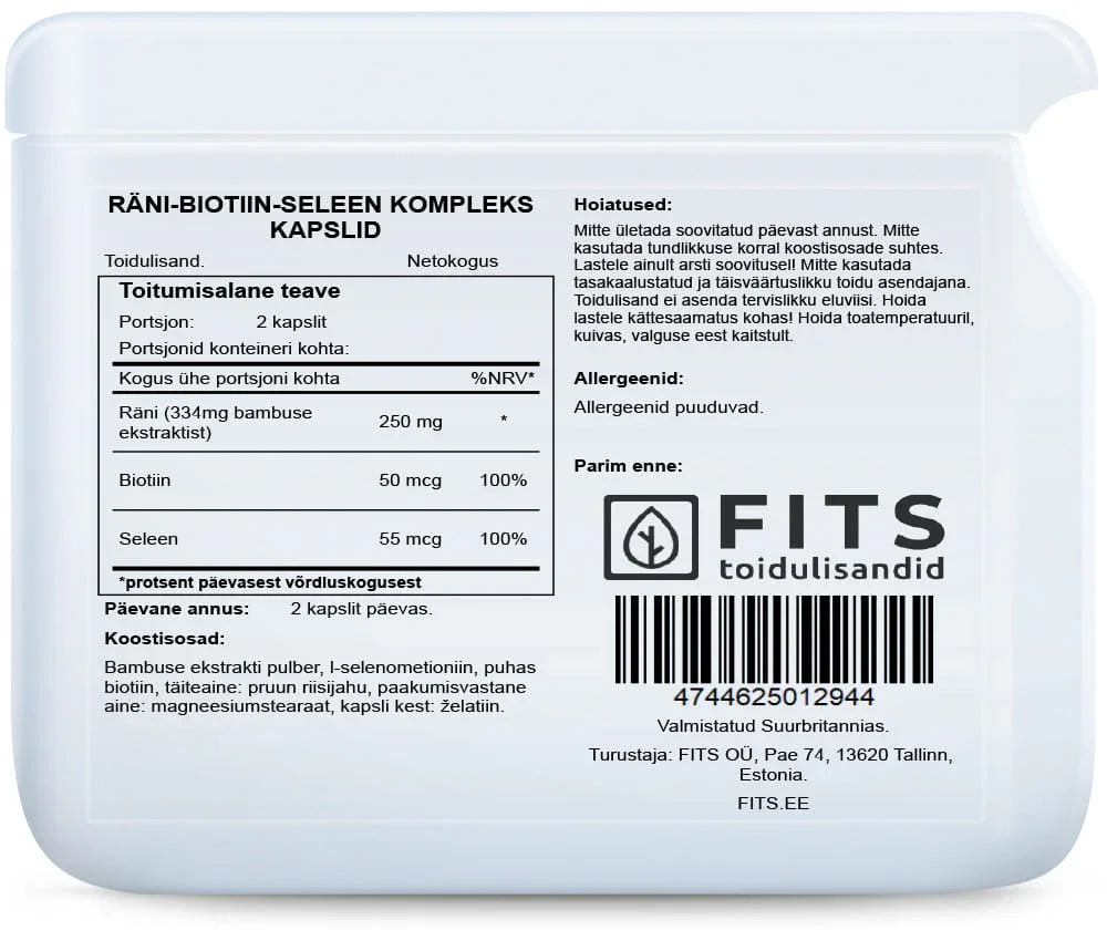 Silica with Biotin and Selenium 60 capsules - FITS Dietary Supplements